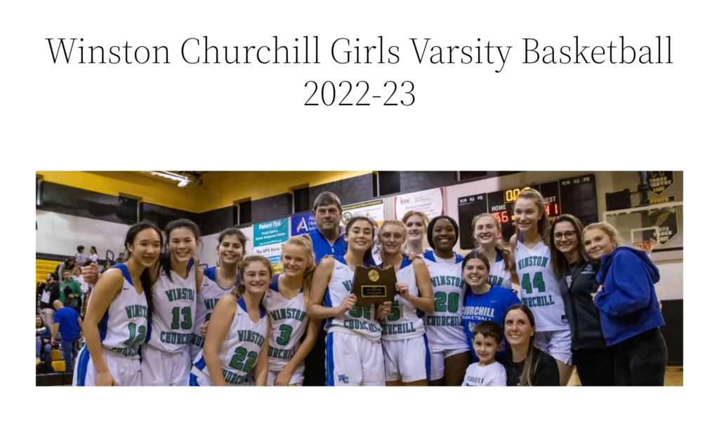 Team Program of WCHS Girls Basketball 2022-23