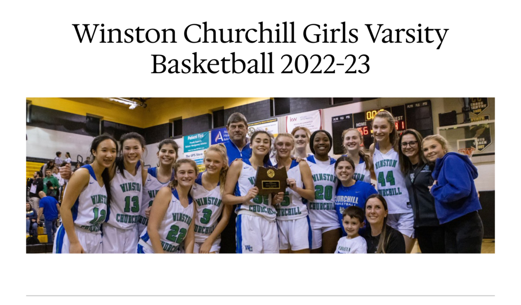 Team Program of WCHS Girls Basketball 2022-23